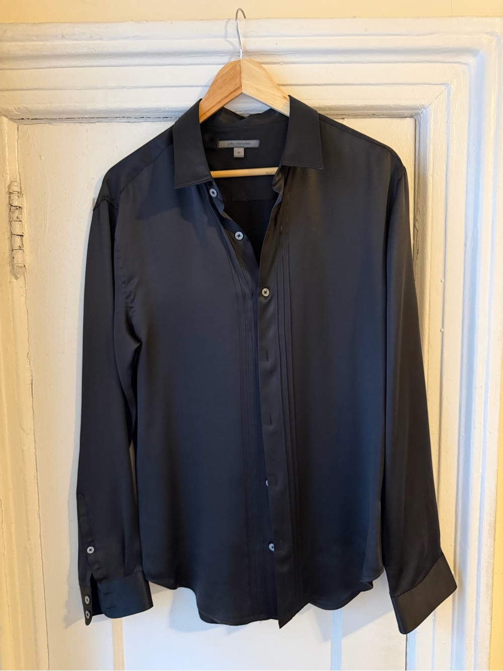 John Varvatos Black Long-Sleeve Button-Down Shirt